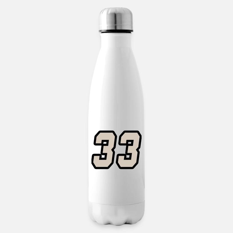 Nummer dreiunddreißig 33 - Isolierflasche - Weiß