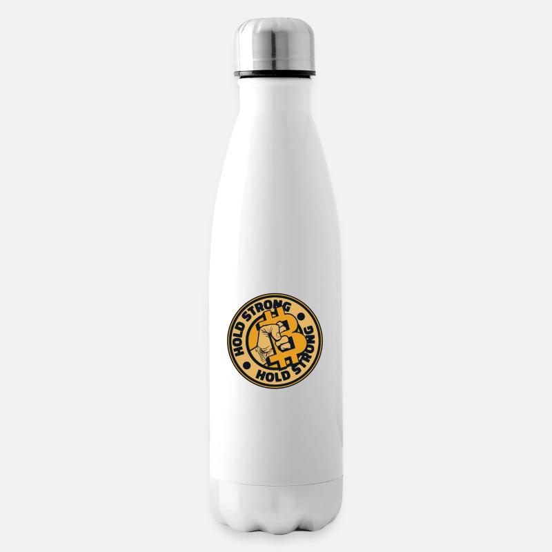 Hold Strong Blockchain Crypto Kryptowährung - Isolierflasche - Weiß