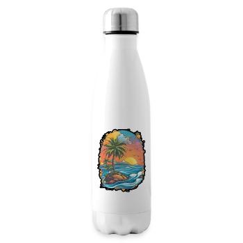vinyl record - Insulated Water Bottle - white - Right