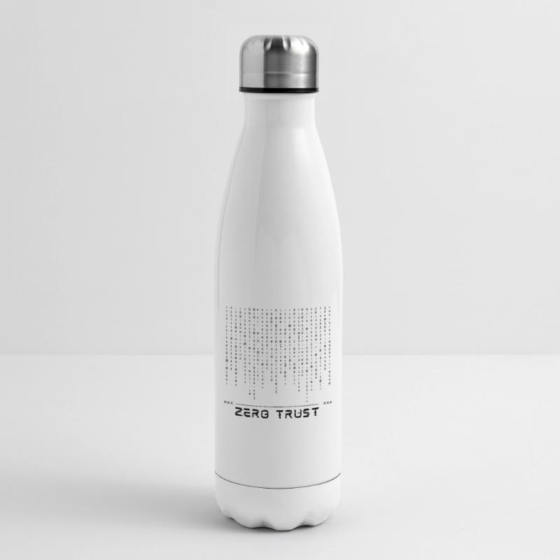 Zero Trust Binary Code Insulated Water Bottle