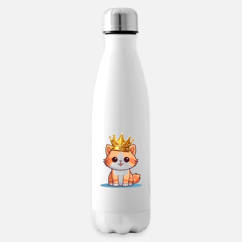 Kätzchen König - Isolierflasche - Weiß