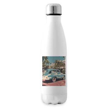 Voiture en vacances - Bouteille isotherme - blanc - Droite