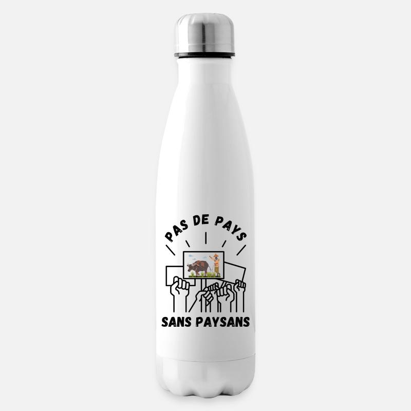 Pas de pays sans paysans - Bouteille isotherme - blanc