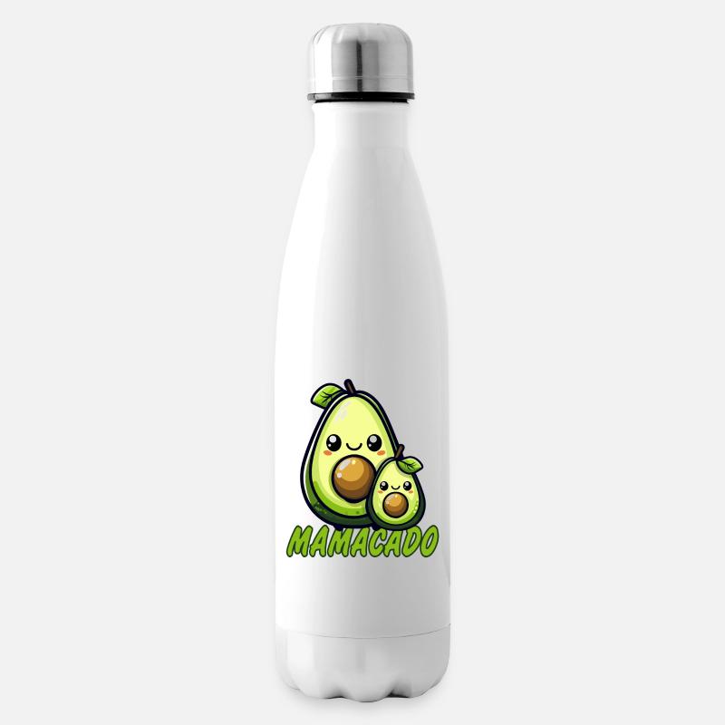 Mamacado enceinte d’un bébé avocat - Bouteille isotherme - blanc