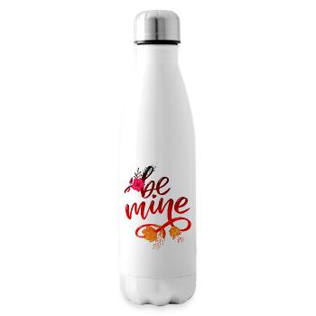 Beautiful female paint art Face colorful woman - Insulated Water Bottle - white - Right