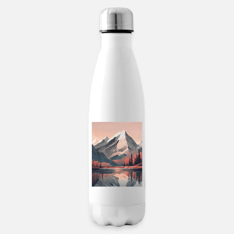 Montagnes - Bouteille isotherme - blanc