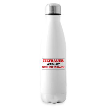 Tiefbauer Spruch Beruf Lustiges Tiefbauer Geschenk - Isolierflasche - Weiß - Rechts