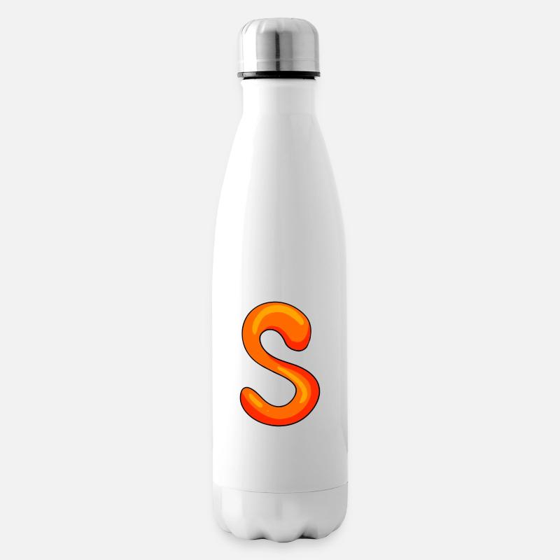 Buchstabe S Anfangsbuchstabe - Isolierflasche - Weiß