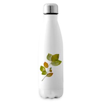 Buchenblätter - Isolierflasche - Weiß - Rechts