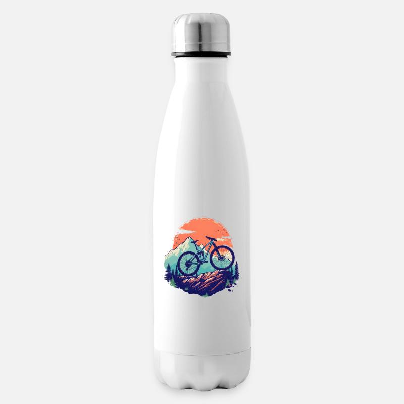 Mountainbiken - Isolierflasche - Weiß