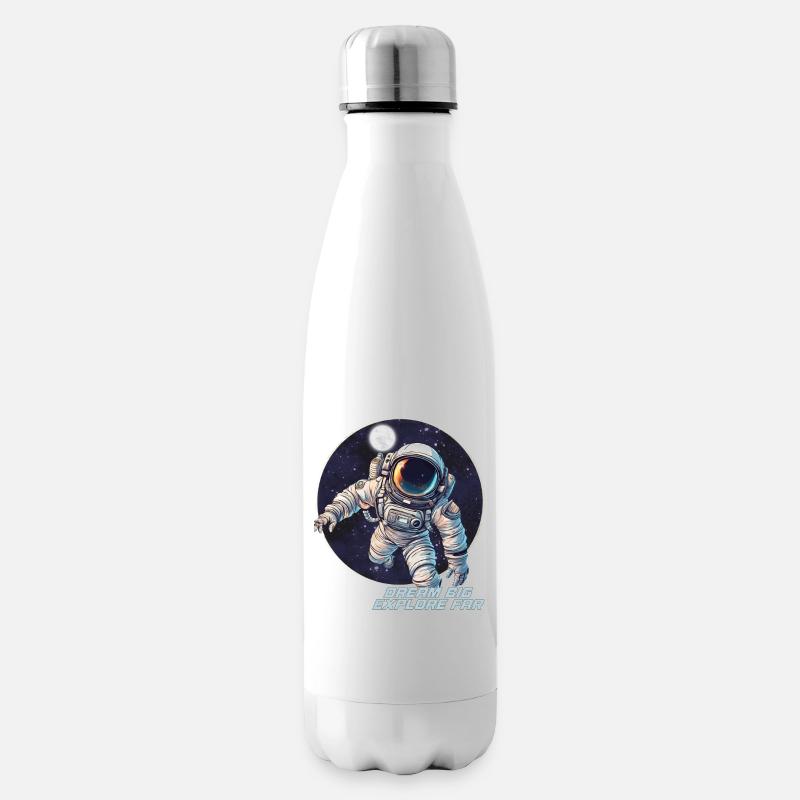 Explorez l'Univers Voyagez avec notre Astronaute! - Bouteille isotherme - blanc