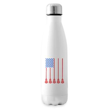 USA 4. Juli Lacrosse - Isolierflasche - Weiß - Rechts
