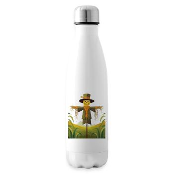 Épouvantail dans un champ - Bouteille isotherme - blanc - Droite