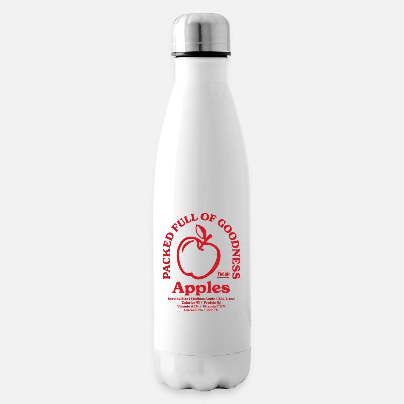Äpfel Nährwert Rot - Isolierflasche - Weiß