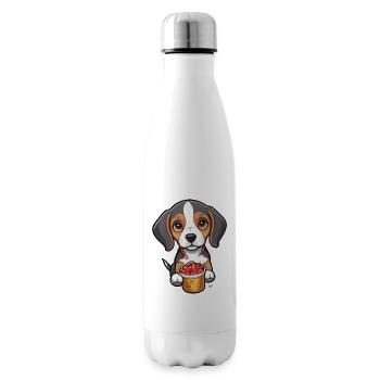 Tiny Beagle Pup - Insulated Water Bottle - white - Right