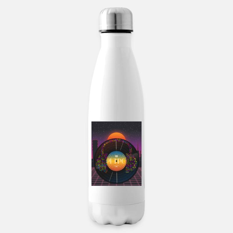 Liebe zur Musik Schallplatte/Kopfhörer - Isolierflasche - Weiß