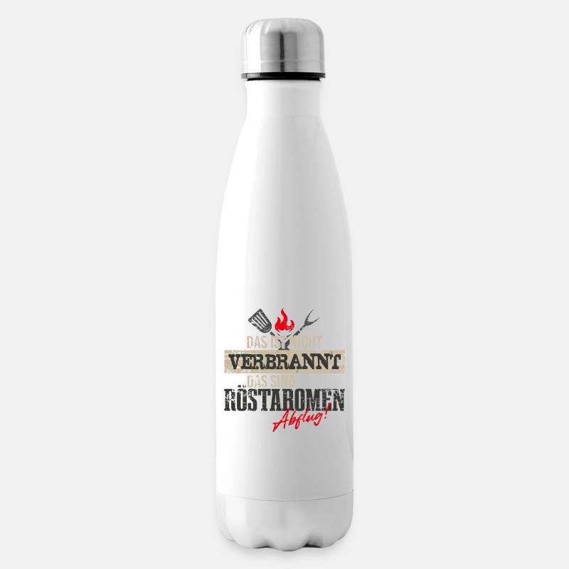 Grillen Spruch lustig - Isolierflasche - Weiß