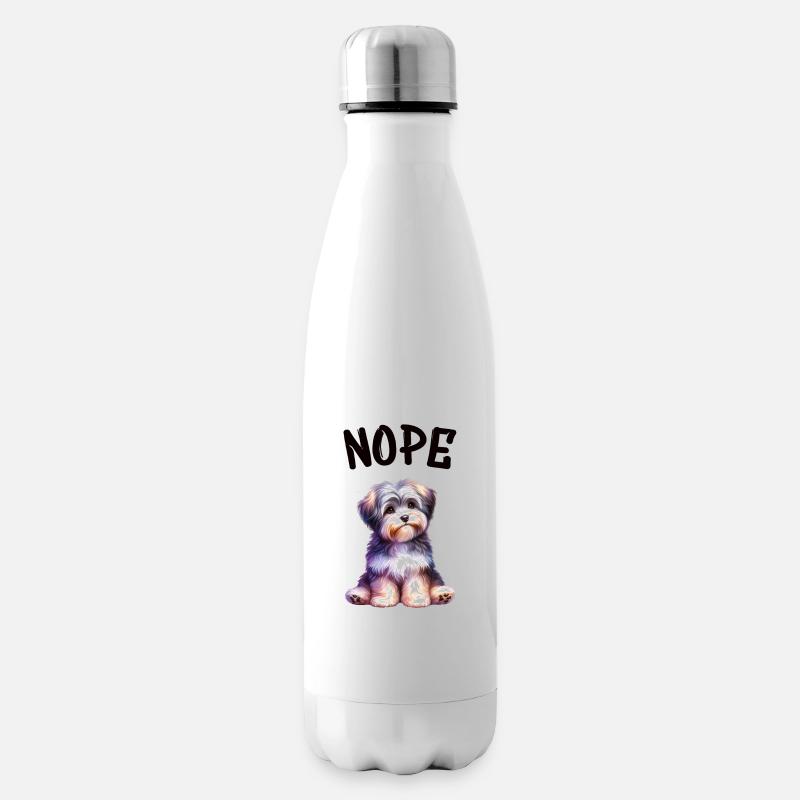 Havanese Nope Hundchen Farbenspiel - Isolierflasche - Weiß
