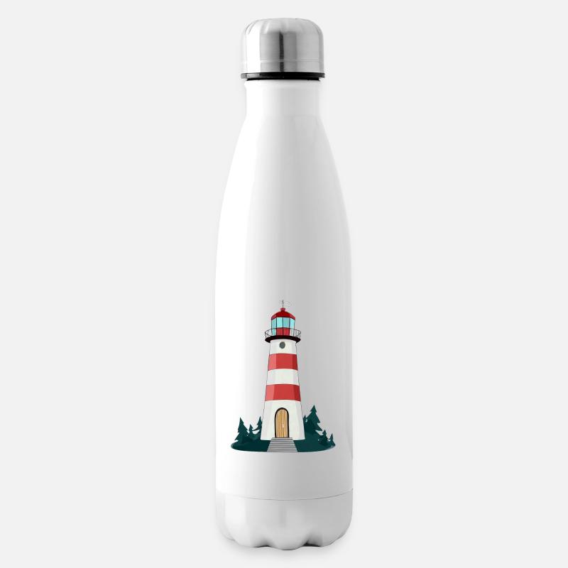 Leuchtturm - Isolierflasche - Weiß