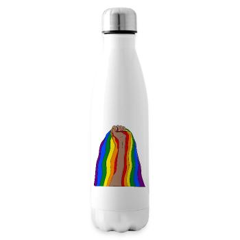 Raise your fist and be proud - Insulated Water Bottle - white - Right