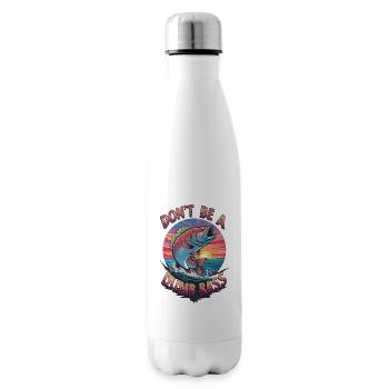 Visuel Don’t Be A Dumb Bass - Bouteille isotherme - blanc - Droite
