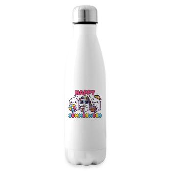 Happy Summerween Summer Halloween Ghost - Insulated Water Bottle - white - Right