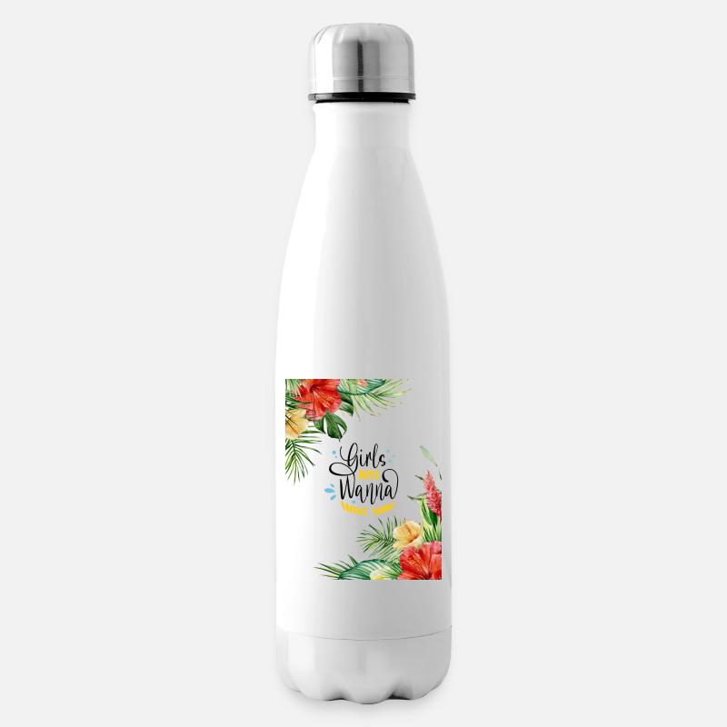 Les filles s’amusent - Bouteille isotherme - blanc