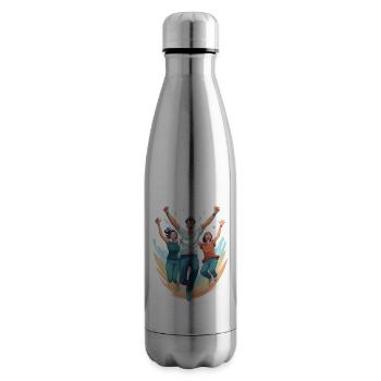 Sauter de joie - Bouteille isotherme - argent clair - Droite
