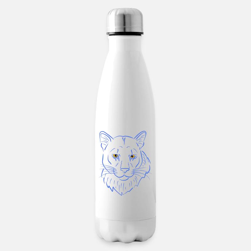 Bergloewe raubtier - Isolierflasche - Weiß