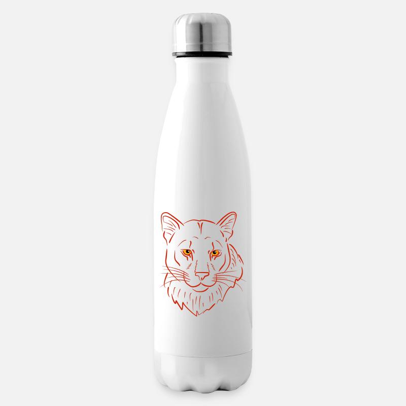 Bergloewe raubtier - Isolierflasche - Weiß