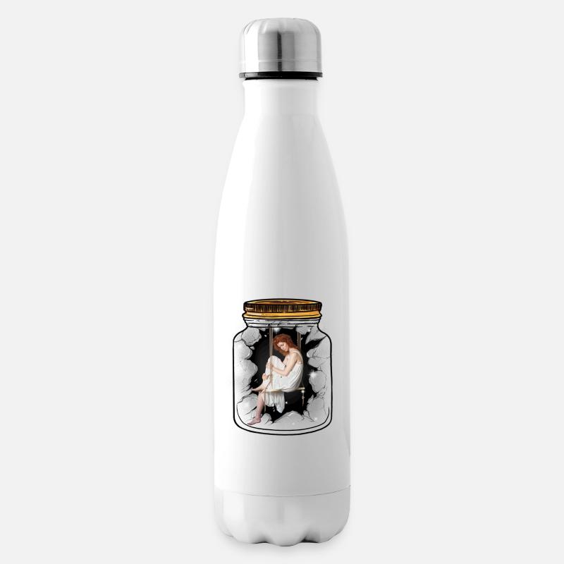 Emotionen Gefühle Depression Einsamkeit - Isolierflasche - Weiß