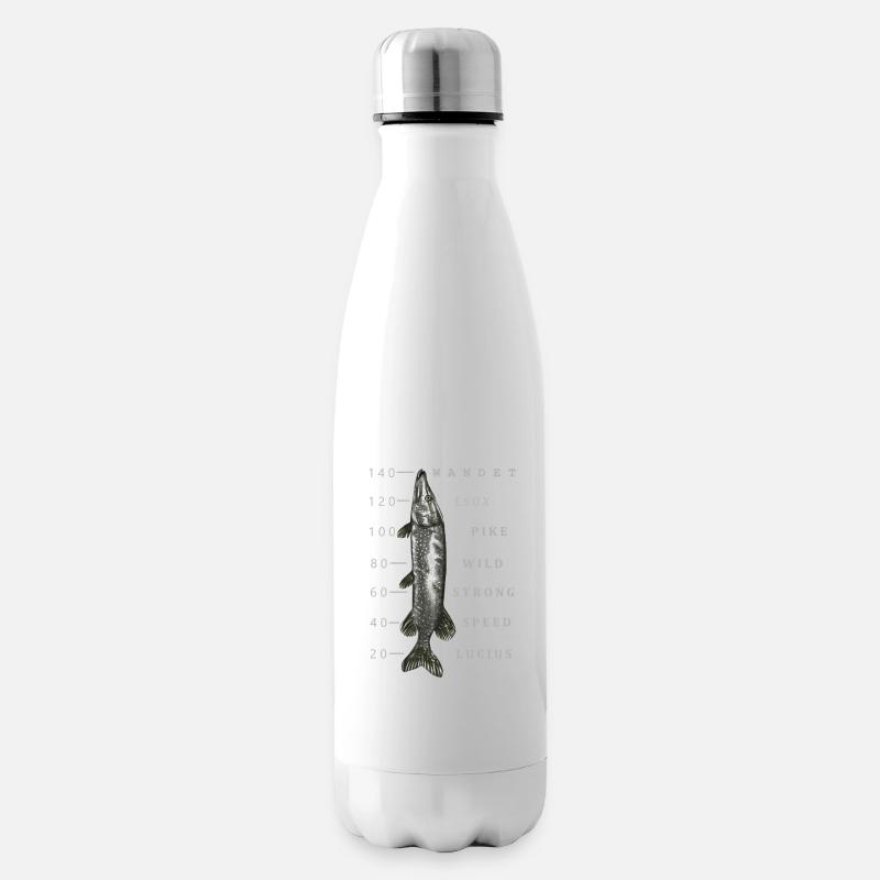 Großer Hecht - Isolierflasche - Weiß