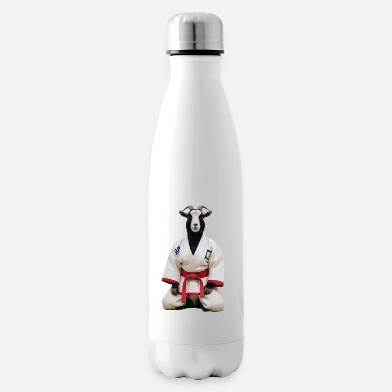 Chèvre sportive - Bouteille isotherme - blanc