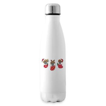 Cute platypus in Christmas sock too - Insulated Water Bottle - white - Right