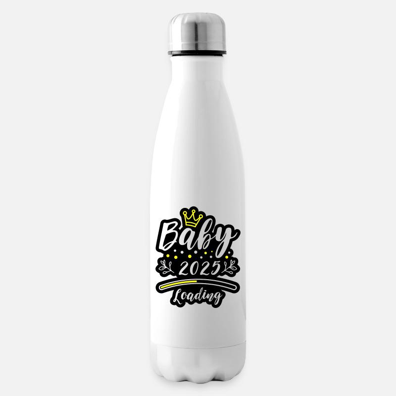 Baby 2025 Loading Spruch - Isolierflasche - Weiß