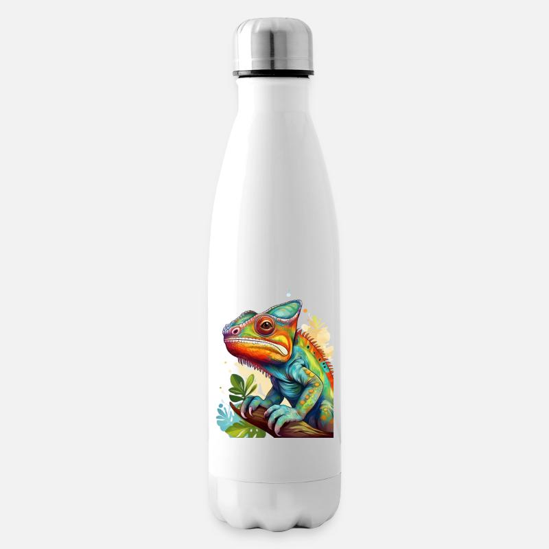 Chamäleon - Isolierflasche - Weiß