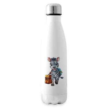 Ein Zebra fährt in den Urlaub - Isolierflasche - Weiß - Rechts