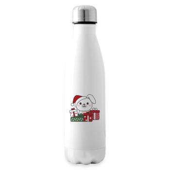 Lapin Cadeau de Noël Animaux d’hiver Lapin - Bouteille isotherme - blanc - Droite