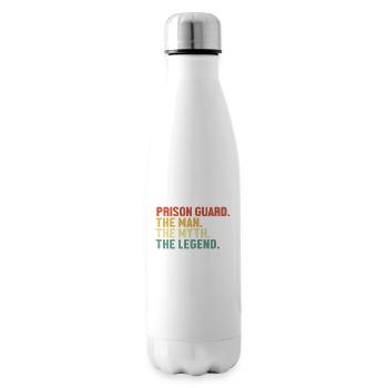 Prison Guard Man Myth Legend Jail Guard - Insulated Water Bottle - white - Right