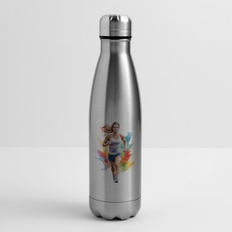 Joggerin oder Läuferin Isolierflasche