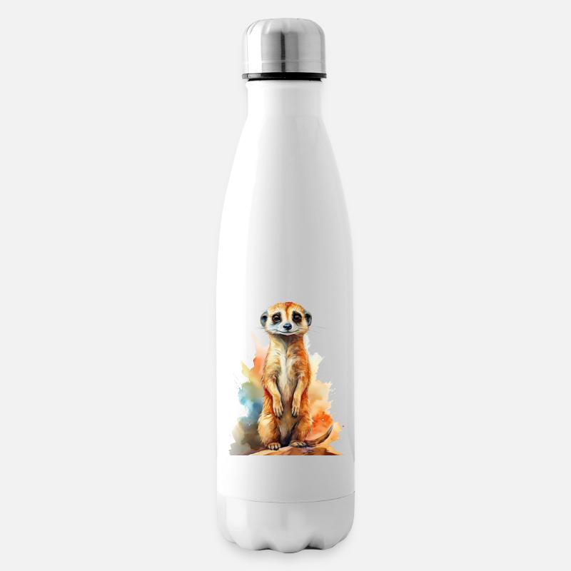 Erdmännchen - Isolierflasche - Weiß