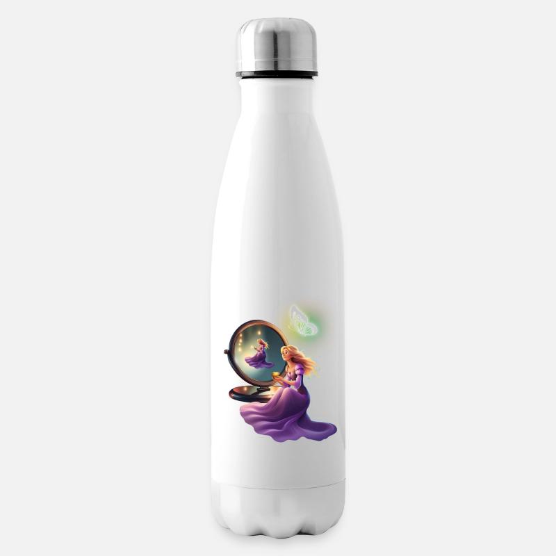 Princesse devant le miroir - Bouteille isotherme - blanc