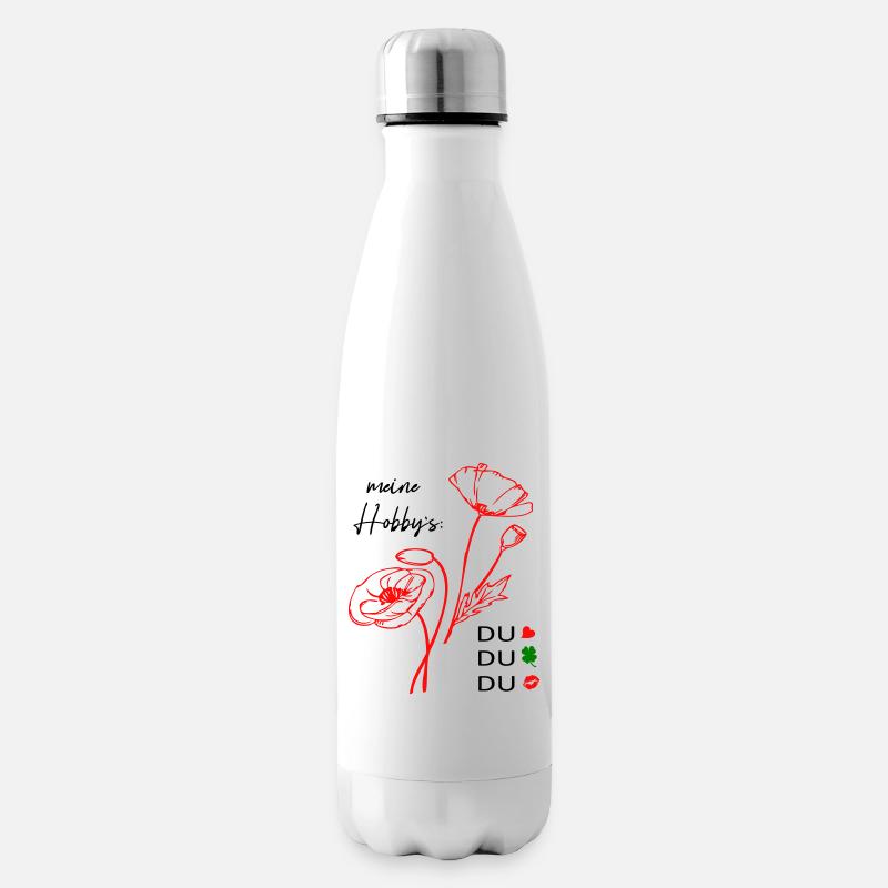 meine Hobbys sind Du, Love - Isolierflasche - Weiß