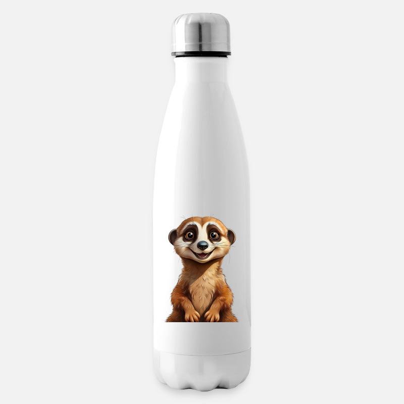 Erdmännchen - Isolierflasche - Weiß