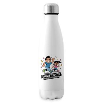 Father and daughter - Insulated Water Bottle - white - Right