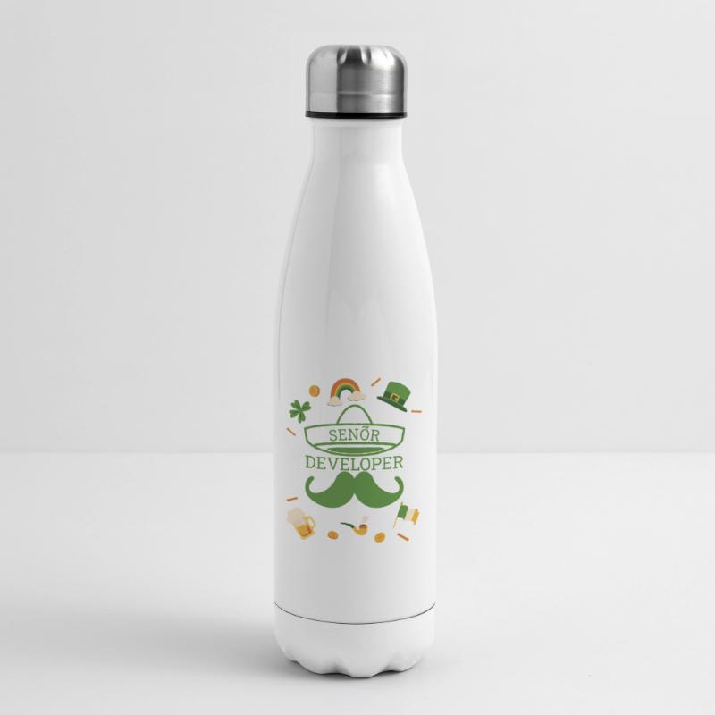 Senior Developer St Patricks Day Programmierer Isolierflasche