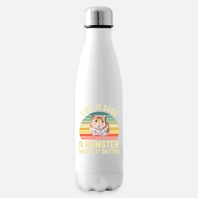Hamster - Isolierflasche - Weiß
