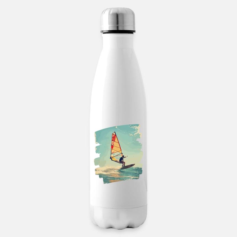 Windsurfer Windsurfing Surfen Wassersport - Isolierflasche - Weiß