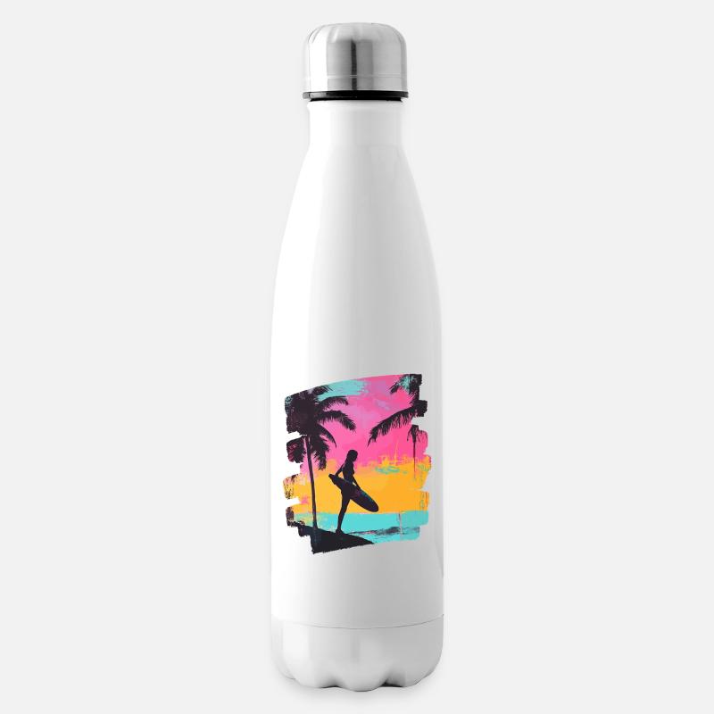 Surfeur Surf Planche de surf Surf - Bouteille isotherme - blanc