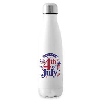 Happy 4th of July - Insulated Water Bottle - white - Right
